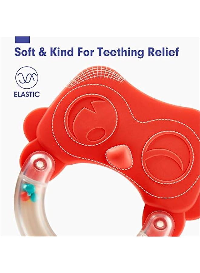 Baby Toys 0-6 Months - Baby Rattles Teething Toys for Babies 0-6 Months, Infant Baby Toys 6-12 Months, Teething Toy 3-6 Months, Montessori Baby Gifts  Basket Stuffers Toys Ages 0-2 - Image 5